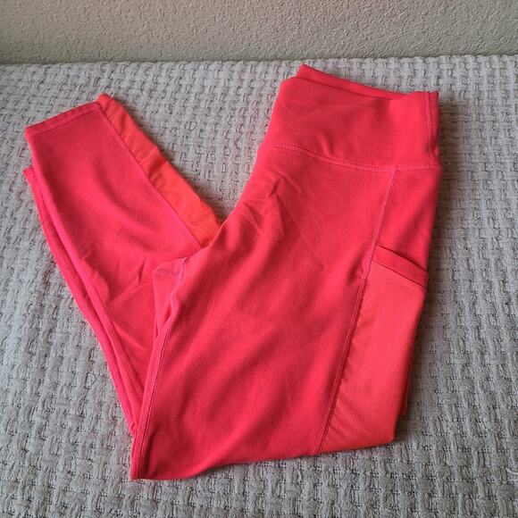 Fabletics Pants - Fabletics Powerhold Neon Athletic Leggings Women's Size L